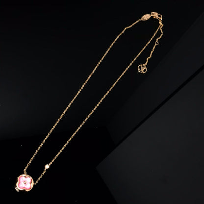 ¡®lume Jewelry¡¯COLOR BLOSSOM PINK MOP SUN GOLD NECKLACE