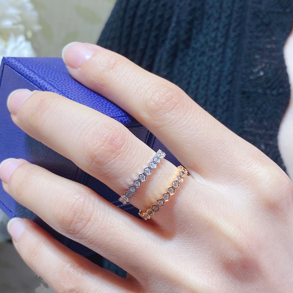 ¡®lume Jewelry¡¯BEE LOVE DIAMOND PAVED SMALL RING