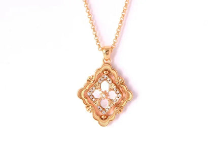 [lume Jewelry] B.C.L ENAMEL ROTATING SINGLE-DIAMOND NECKLACE£¨Various colors£©