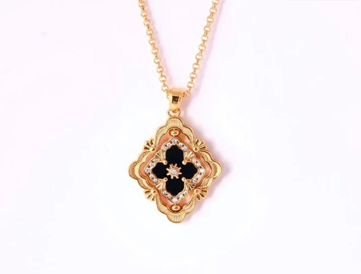 [lume Jewelry] B.C.L ENAMEL ROTATING SINGLE-DIAMOND NECKLACE£¨Various colors£©