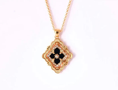 [lume Jewelry] B.C.L ENAMEL ROTATING SINGLE-DIAMOND NECKLACE£¨Various colors£©