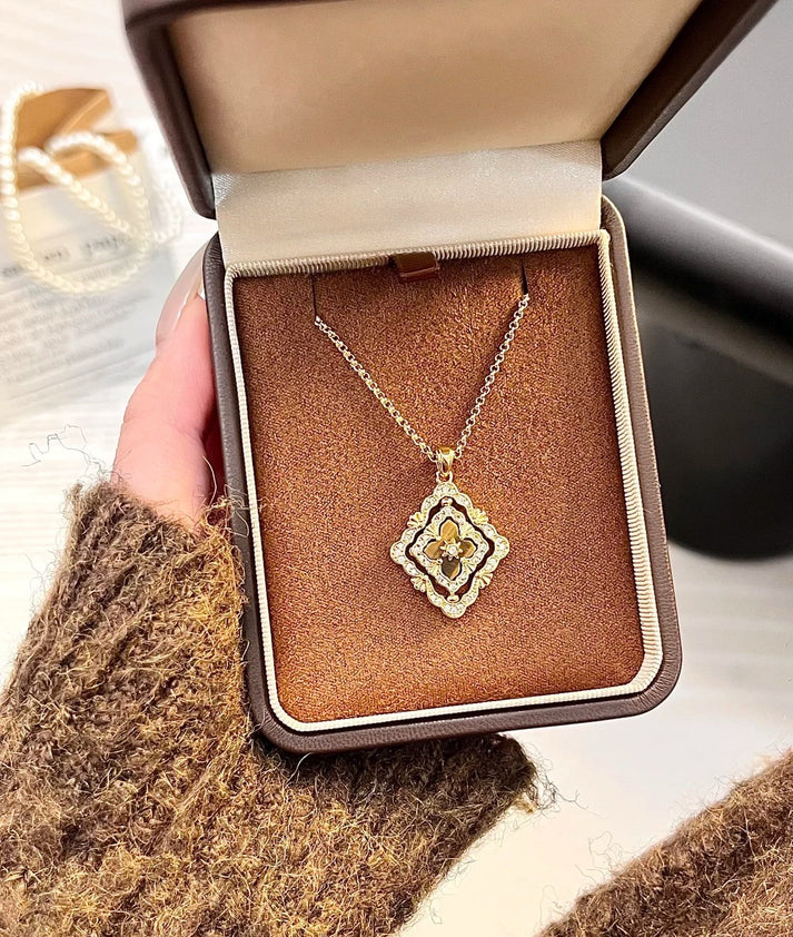[lume Jewelry] B.C.L ENAMEL ROTATING SINGLE-DIAMOND NECKLACE£¨Various colors£©