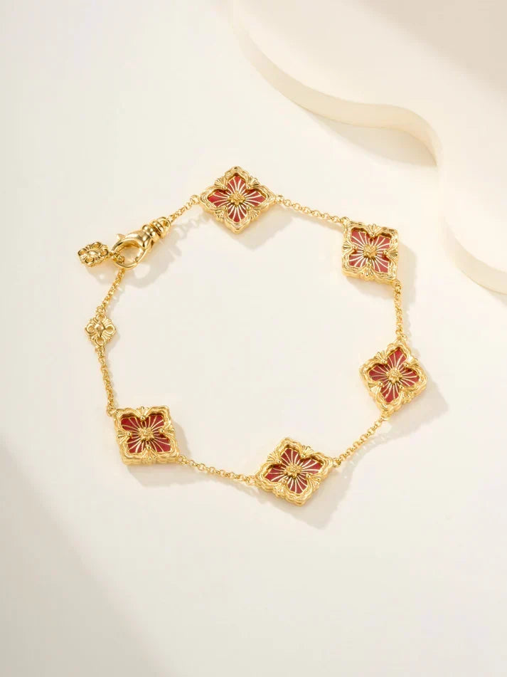 [lume Jewelry]B.C.L ENAMELED Five-Flower Bracelet£¨Various Colors)