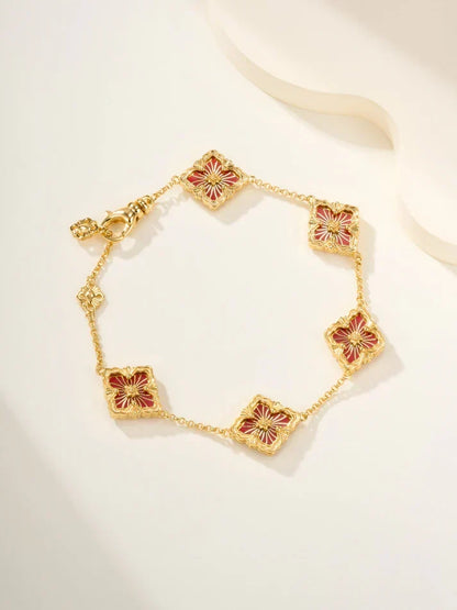 [lume Jewelry]B.C.L ENAMELED Five-Flower Bracelet£¨Various Colors)