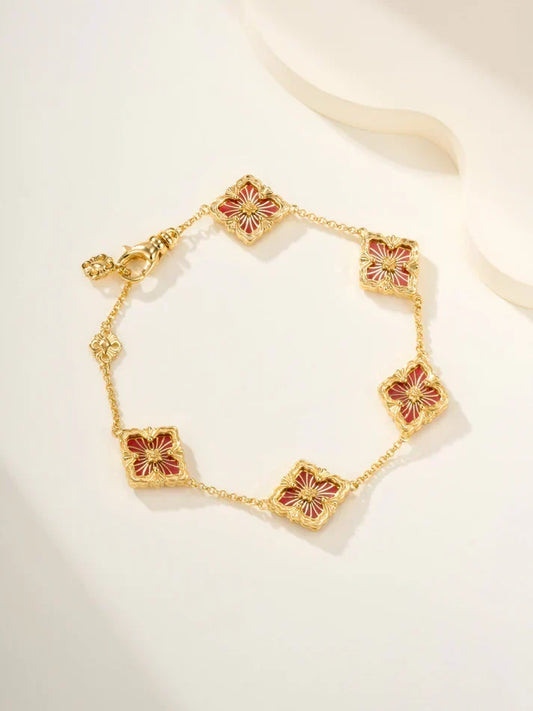 [lume Jewelry]B.C.L ENAMELED Five-Flower Bracelet£¨Various Colors)