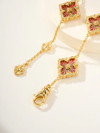 [lume Jewelry]B.C.L ENAMELED Five-Flower Bracelet£¨Various Colors)