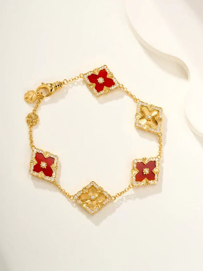 [lume Jewelry]B.C.L ENAMELED Five-Flower Bracelet£¨Various Colors) BIG SIZE