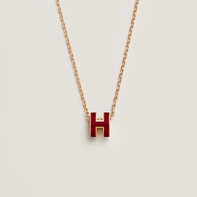 ¡®lume Jewelry¡¯HM CLIC RED ENAMEL GOLD NECKLACE