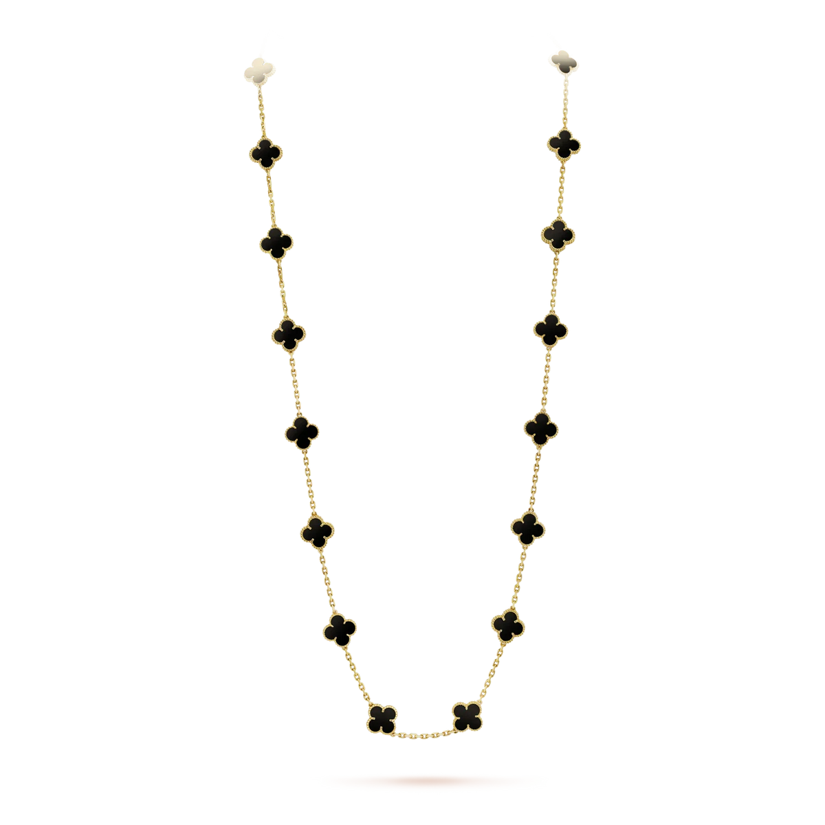 ¡®lume Jewelry¡¯CLOVER 20 MOTIFS ONYX NECKLACE