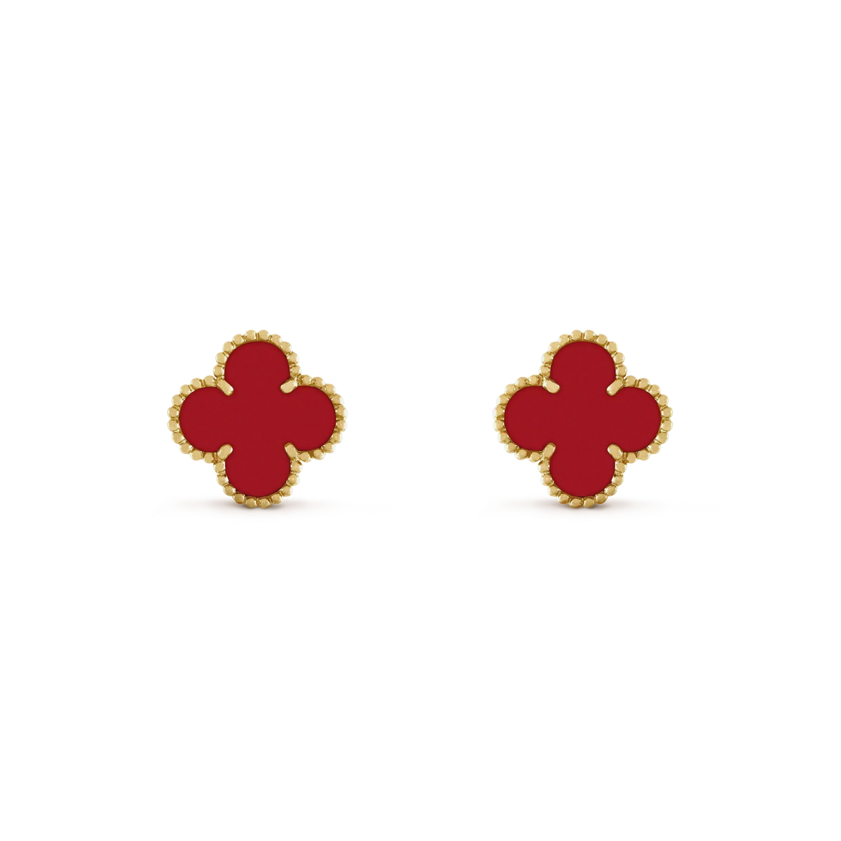 ¡®lume Jewelry¡¯CLOVER MINI 9.5MM CARNELIAN EARRINGS