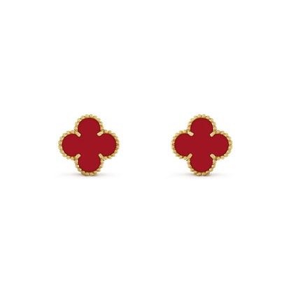 ¡®lume Jewelry¡¯CLOVER MINI 9.5MM CARNELIAN EARRINGS