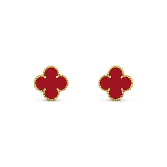 ¡®lume Jewelry¡¯CLOVER MINI 9.5MM CARNELIAN EARRINGS