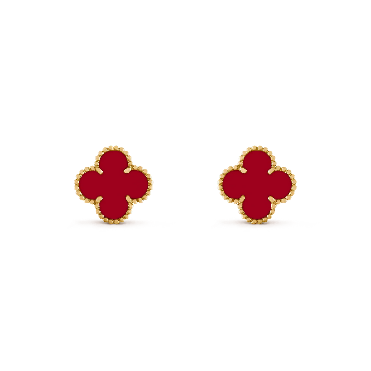 ¡®lume Jewelry¡¯CLOVER MEDIUM 1 MOTIFS CARNELIAN  EARRINGS