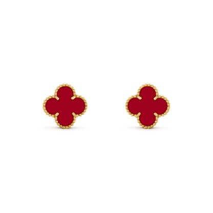¡®lume Jewelry¡¯CLOVER MEDIUM 1 MOTIFS CARNELIAN  EARRINGS