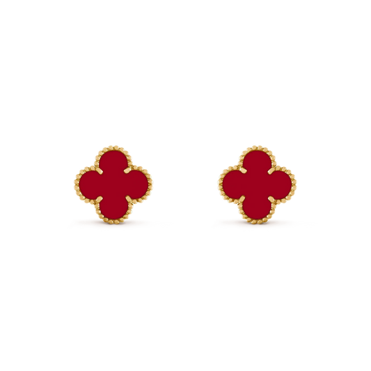 ¡®lume Jewelry¡¯CLOVER MEDIUM 1 MOTIFS CARNELIAN  EARRINGS