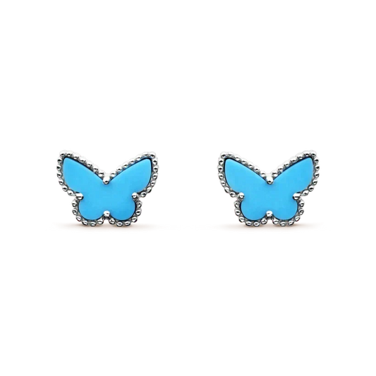 ¡®lume Jewelry¡¯BUTTERFLY TURQUOISE EARRINGS SILVER