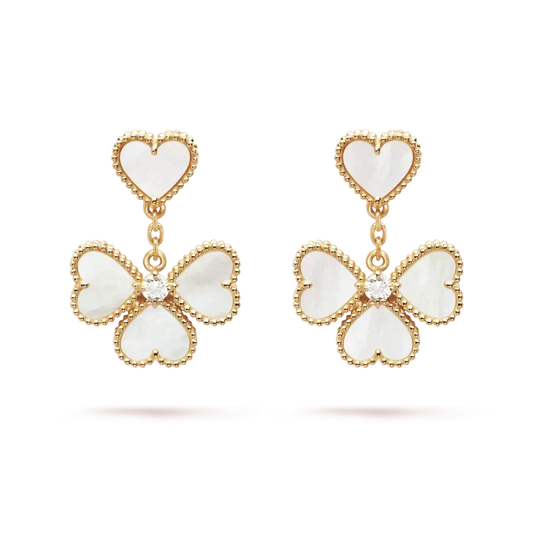 ¡®lume Jewelry¡¯CLOVER SWEET WHITE MOP EARRINGS