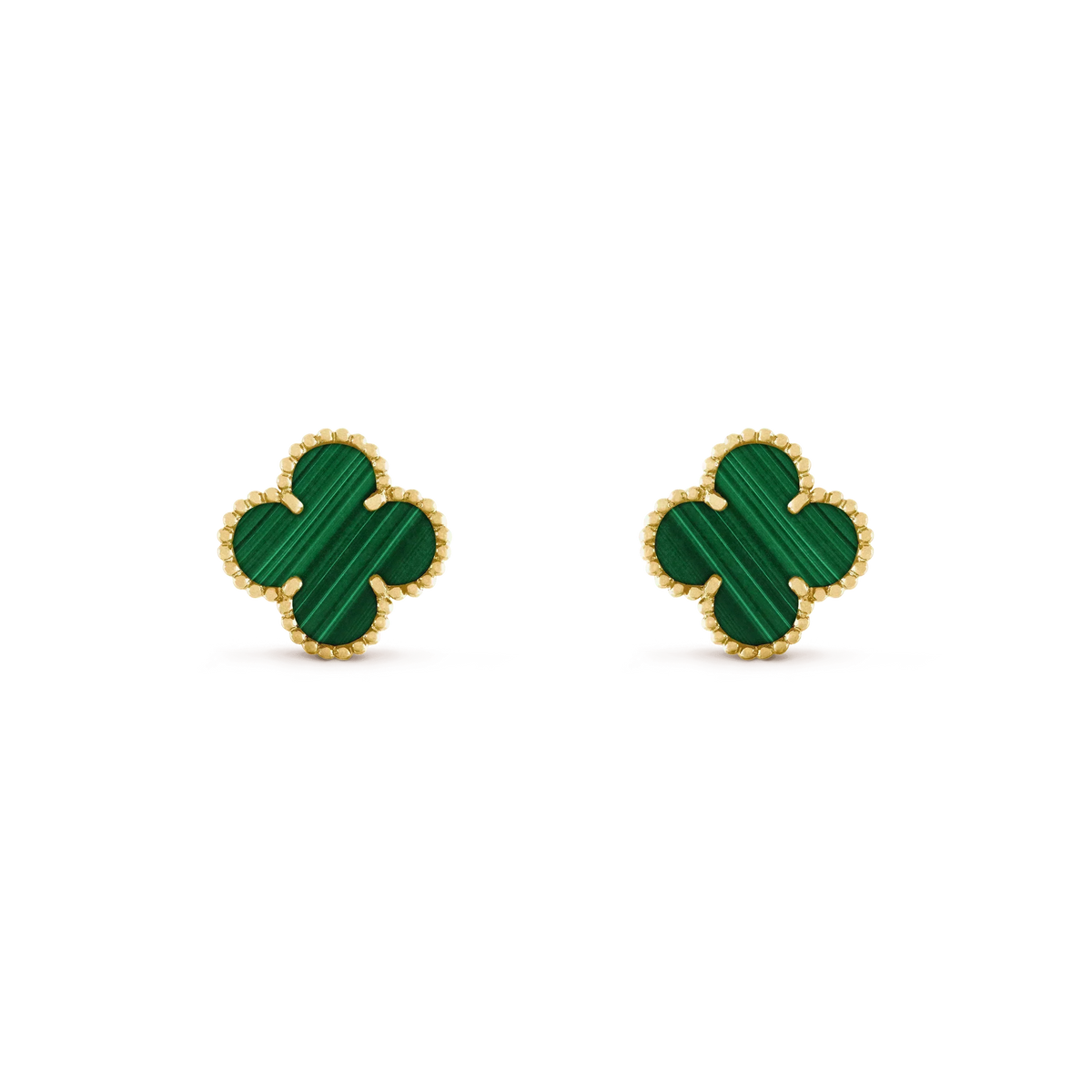 ¡®lume Jewelry¡¯CLOVER MEDIUM 1 MOTIFS MALACHITE  EARRINGS