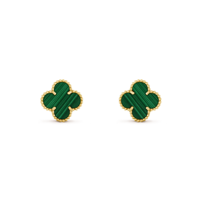 ¡®lume Jewelry¡¯CLOVER MEDIUM 1 MOTIFS MALACHITE  EARRINGS
