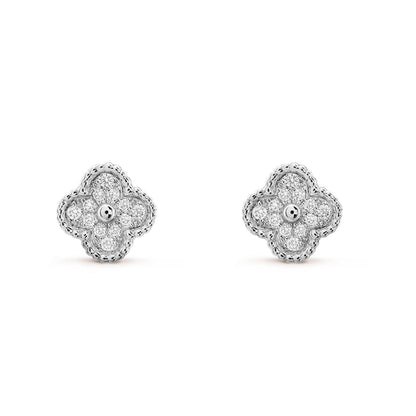 ¡®lume Jewelry¡¯CLOVER MINI DIAMOND STUD EARRINGS