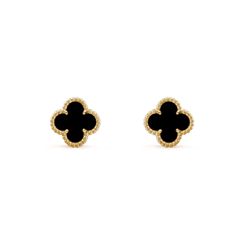 ¡®lume Jewelry¡¯CLOVER MINI 9.5MM BLACK MOP EARRINGS