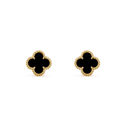 ¡®lume Jewelry¡¯CLOVER MINI 9.5MM BLACK MOP EARRINGS