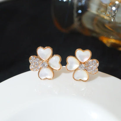 [lume Jewelry]FRIVOLE PINK GOLD FLOWER DIAMOND EARRINGS 2