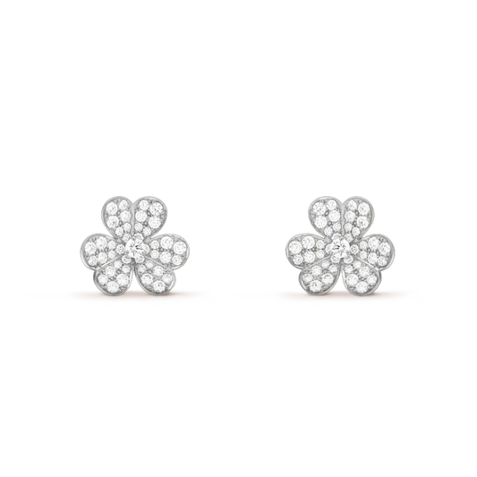 ¡®lume Jewelry¡¯CLOVER COMOS DIAMOND EARRINGS SILVER