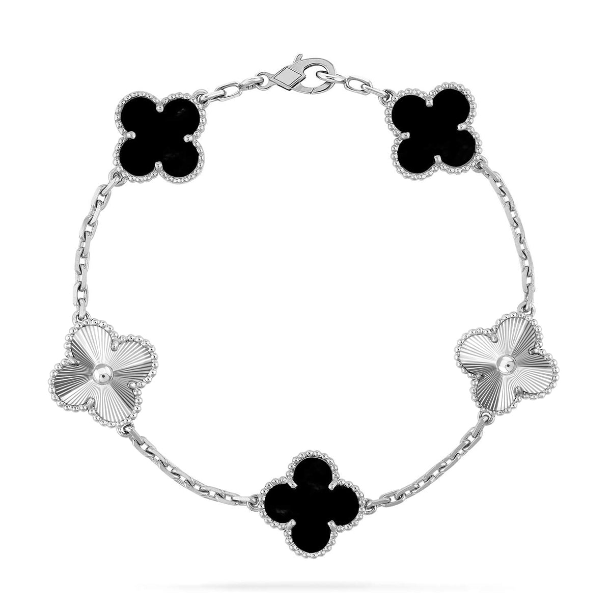 [lume Jewelry]New CLOVER 5 MOTIF ONYXS BRACELET COLLECTION