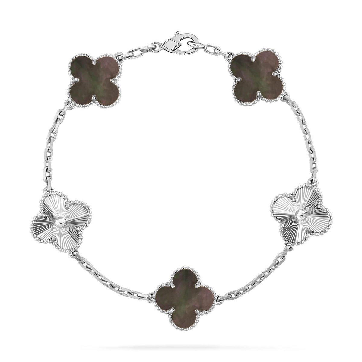[lume Jewelry]New CLOVER 5 MOTIF GRAY MOP BRACELET COLLECTION