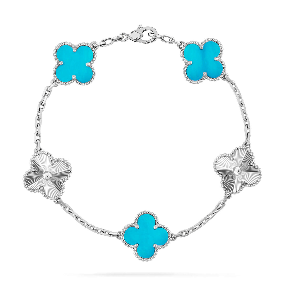 [lume Jewelry]New  CLOVER 5 MOTIF TURQUOISE BRACELET COLLECTION