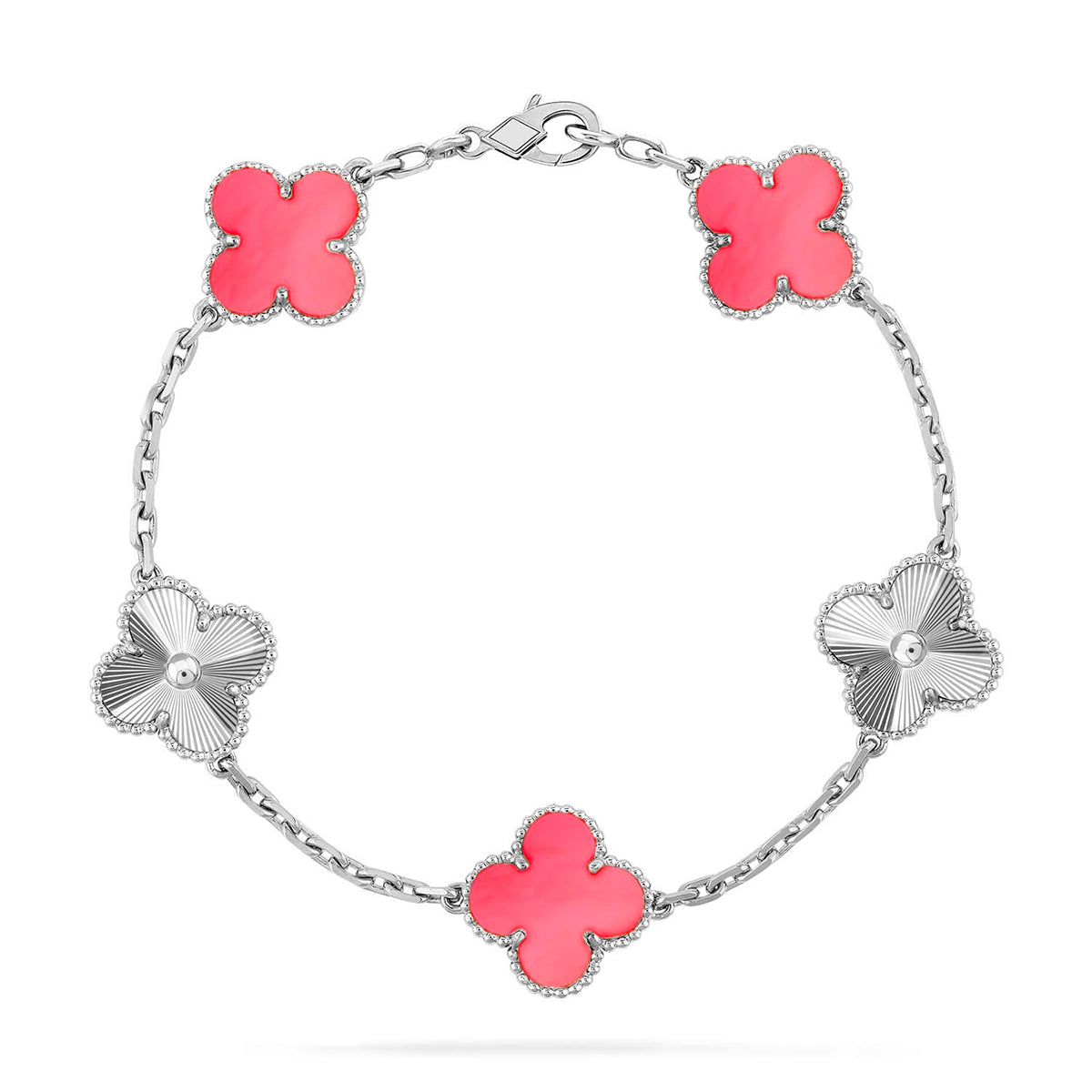[lume Jewelry]New  CLOVER 5 MOTIFS  PINK MOP BRACELET COLLECTION