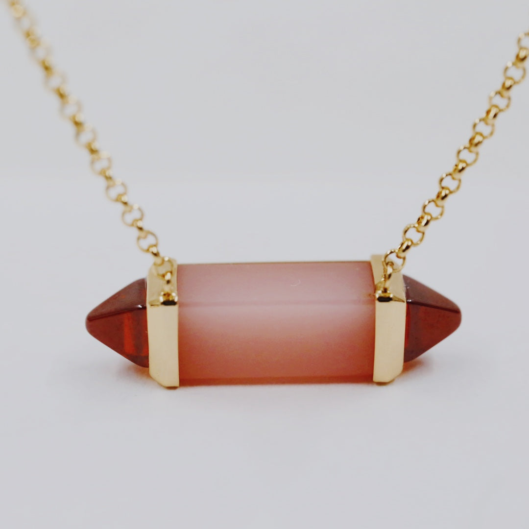 ¡®lume Jewelry¡¯Color Stone Bar Pendant Necklace