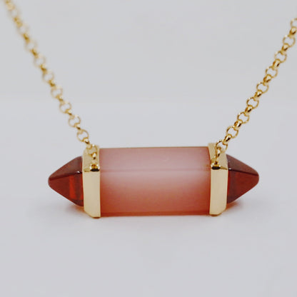 ¡®lume Jewelry¡¯Color Stone Bar Pendant Necklace