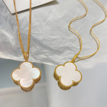 ¡®lume Jewelry¡¯CLOVER 25MM MOP LARGE PENDANT NECKLACE