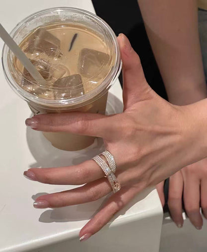 ¡®lume Jewelry¡¯NEW STYLE FULL CIRCLE DOUBLE DIAMOND RING