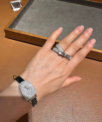 ¡®lume Jewelry¡¯NEW STYLE FULL CIRCLE DOUBLE DIAMOND RING
