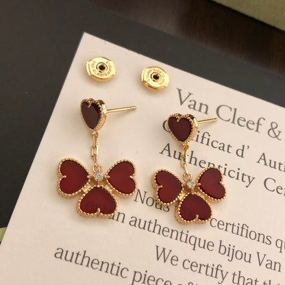 [lume Jewelry] Gold-tone Red Heart Pendant