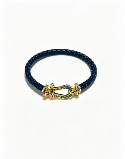 ¡®lume Jewelry2026 New Horseshoe Buckle Leather Couple Bracelet