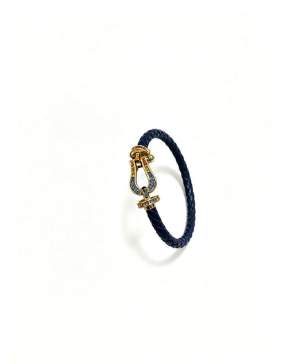 ¡®lume Jewelry2026 New Horseshoe Buckle Leather Couple Bracelet