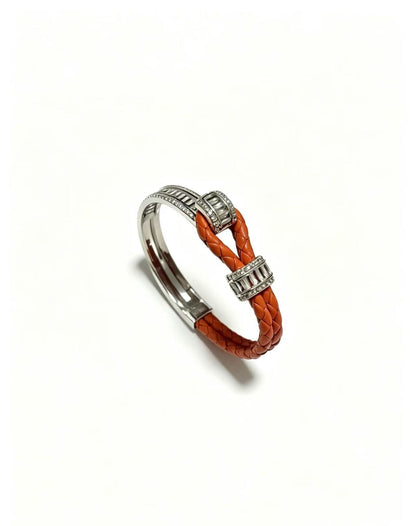¡®lume Jewelry2026 New Half-Diamond Horseshoe Buckle Bangle