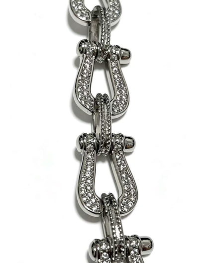 ¡®lume JewelryDiamond-studded Horseshoe Bracelet
