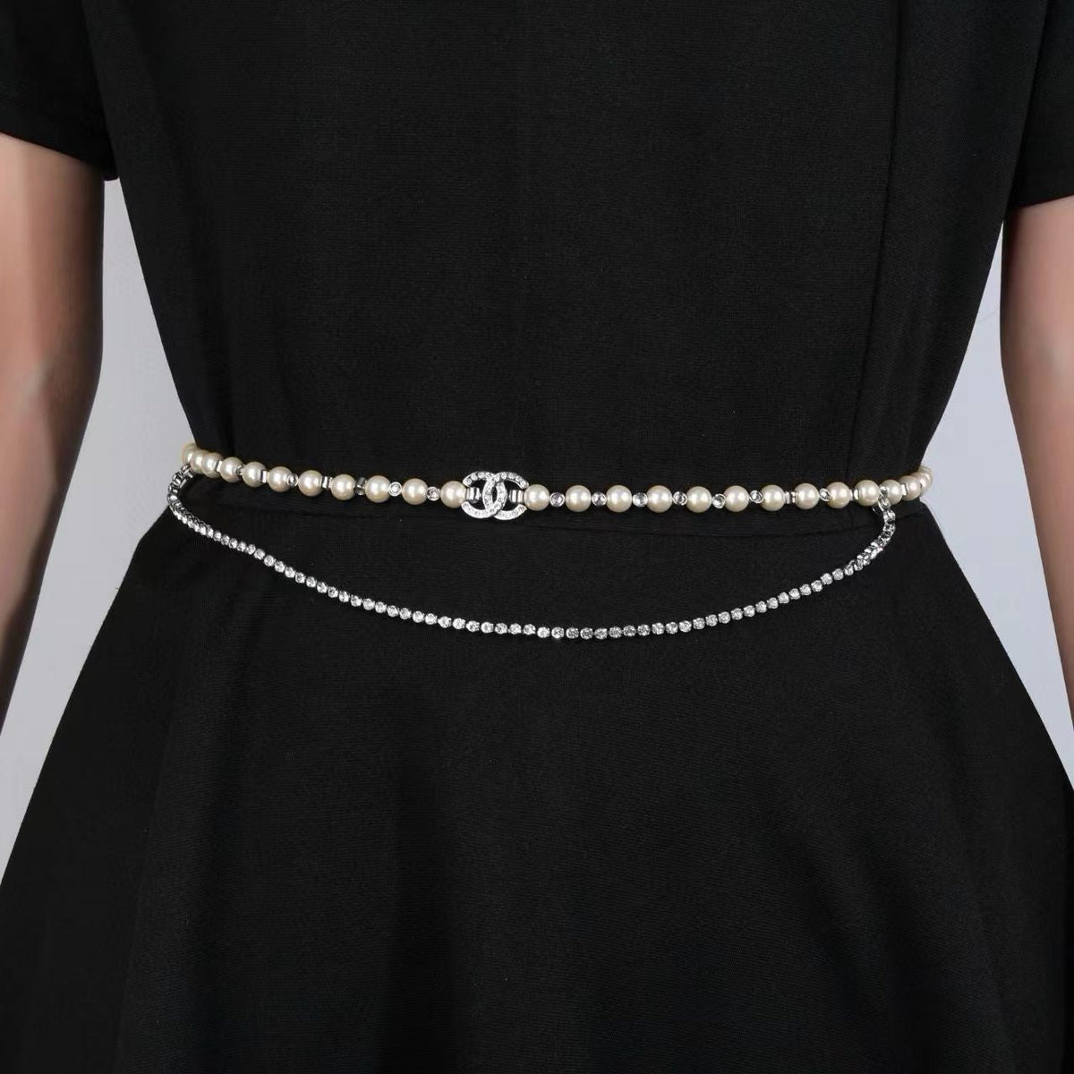 [lume Jewelry]Double C Pearl Waist Chain