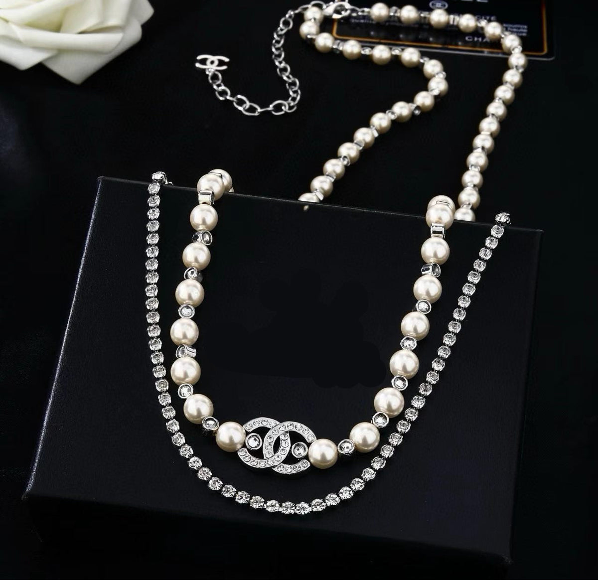[lume Jewelry]Double C Pearl Waist Chain