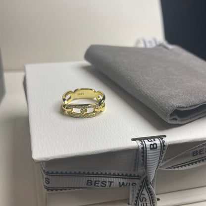 [lume Jewelry]Sliding Single Diamond Ring
