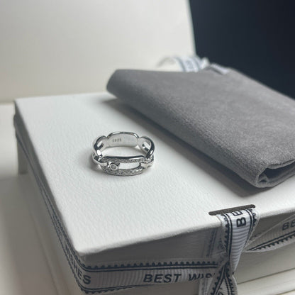 [lume Jewelry]Sliding Single Diamond Ring