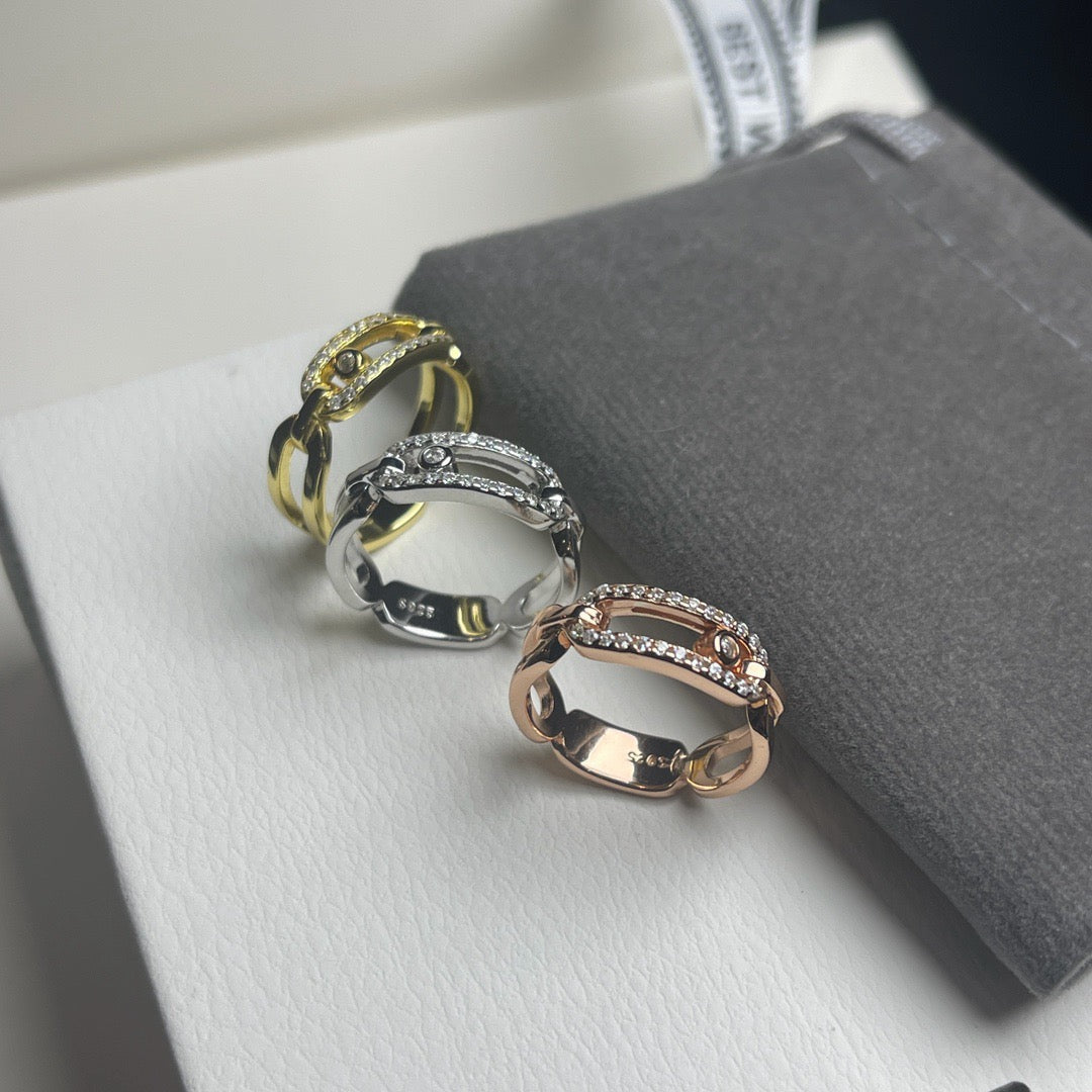 [lume Jewelry]Sliding Single Diamond Ring