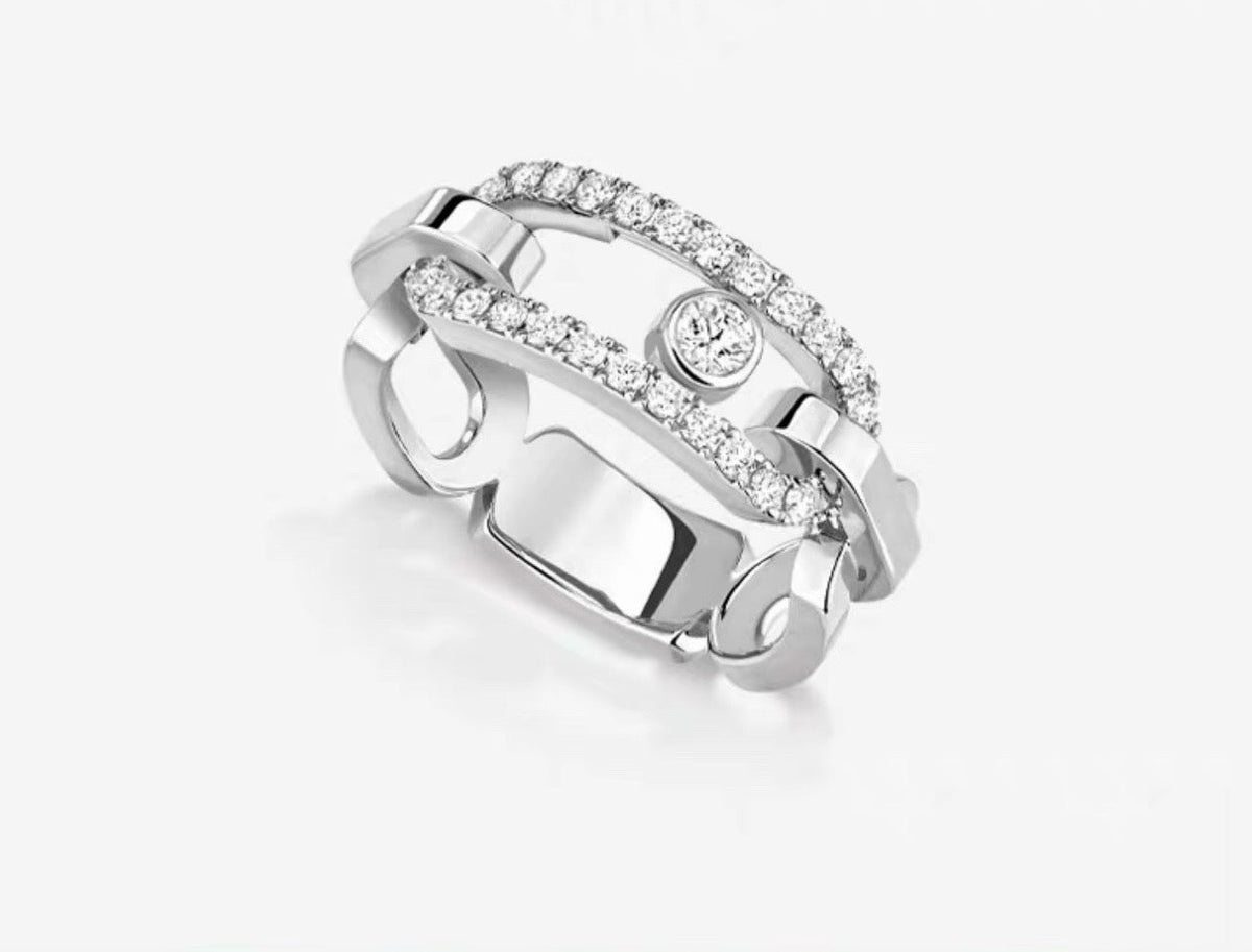 [lume Jewelry]Sliding Single Diamond Ring
