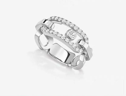[lume Jewelry]Sliding Single Diamond Ring