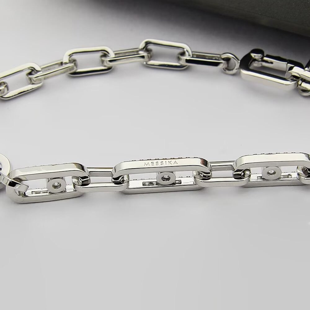[lume Jewelry]Move Link Pave Diamond Necklace